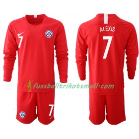 Fußballtrikots Chile ALEXIS 7 Kinder 2018-2019 Langarm Heimtrikotsatz kaufen